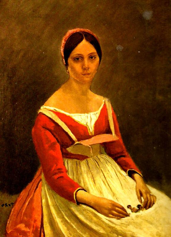 camille corot portratt av madame legois Sweden oil painting art